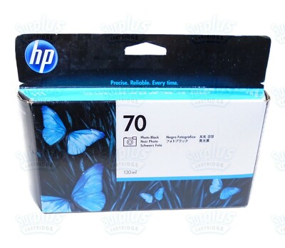 Genuine HP 70 Photo Black Ink 130ml DesignJet L3S81B E1L21B Q6675A  - Retail Box