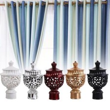 Image of 28mm Diameter Finial 1Pair For Curtain Pole Metal Curtain Rod Ball Finial End UK