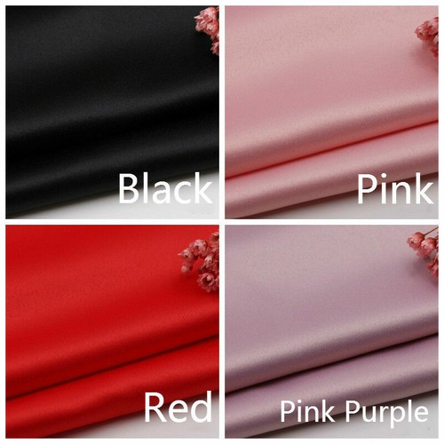 DIY Satin Seidig Stoff Schlicht Dick Tuch Hochzeit Abendkleid Basteln Material - Bild 7 von 12