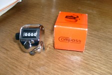 vintage compass No.2 Tally Register 4 digits New  Finger Loop Made In Taiwan
