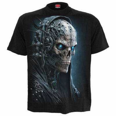 SPIRAL DIRECT HUMAN K106 T-Shirt ReaperBikerSkullHumanGothicFireRobotRiseTop/Tee