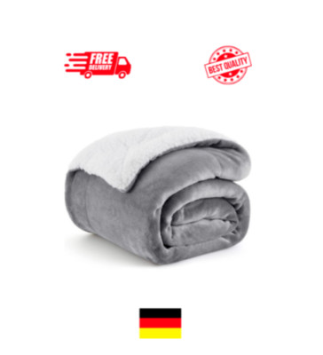 Bedsure Sherpa Double-Sided Blankets, Cuddly Blankets, Extra-Thick-Warm blankets