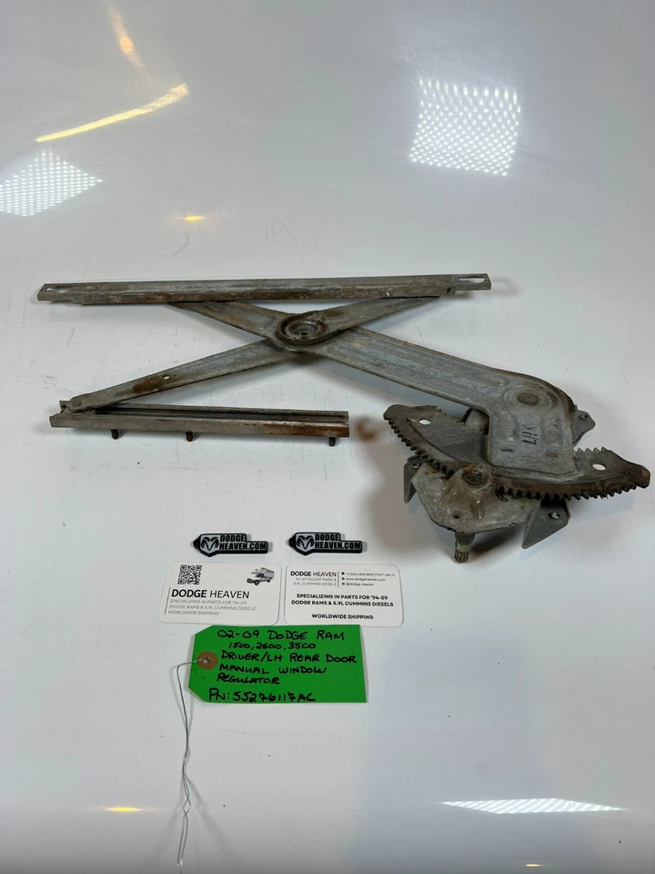 OEM 2002-2009 Dodge Ram 1500-3500 Manual Window Regulator Rear Driver LH - Image 2 of 4