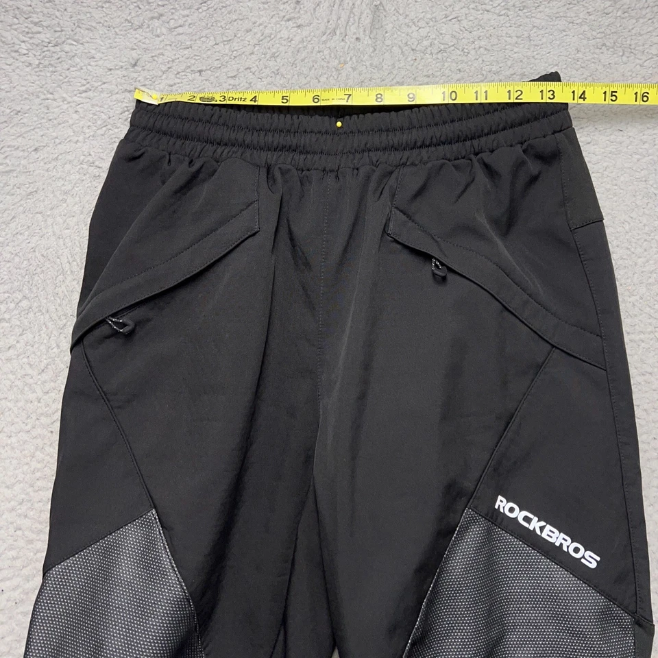 ROCKBROS Cycling Pants Mens Small 28x28 Black Lined Sports Outdoor Athletic - Image 2 of 4