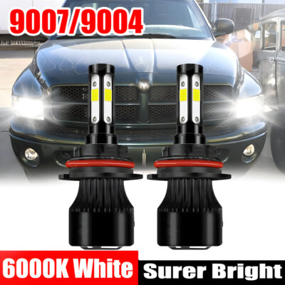 4-Sides 9004 LED Headlight for Dodge RAM 1500 2500 3500 1994-2001 High Low Beam