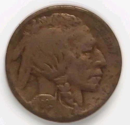 1923 Buffalo Nickel Early Circulated Indian Reverse Coin Free Post