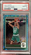 2023-24 NBA Hoops Jordan Walsh Teal Explosion RC #247 G-MT PSA 10 Celtics  *Note