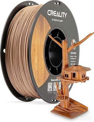 Creality Holzfilament PLA, 3D-Druckerfilament 1,75 mm, glatte Seidentextur,