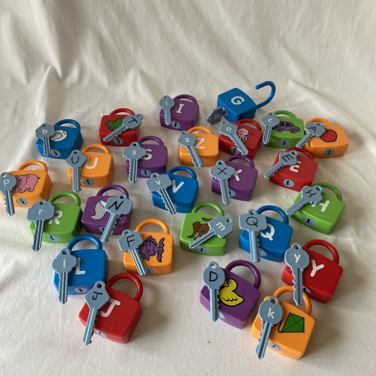 Lakeshore Alphabet Learning Locks Set With Keys Complete Set Nothing Missing