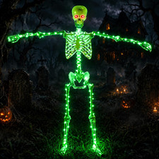 Halloween Skeletons Decorations - 53" 135Cm Light up Skeleton with LED Lights