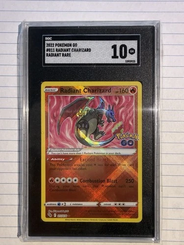 2022 Pokémon TCG Radiant Charizard - Pokémon GO! 11/78 Radiant Rare SGC 10 Mint