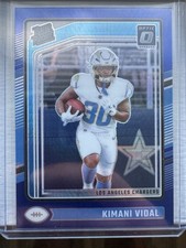 2024 Panini Donruss Optic - Rated Rookie Kimani Vidal #262 Blue Hyper Prizm (RC)