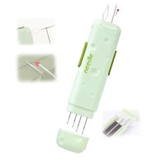 New Upgraded 3 in 1 Automatic Needle Threaders Seam Ripper with Magnetic Green