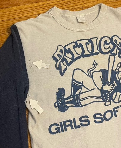 True Vintage 60s 70s Youth Large Attica New York Girls Softball 3/4 T-Shirt USA - Bild 5 von 8