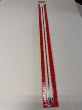 DUAL SET OF 2' WHITE FIBERGLASS CB ANTENNA W/WHITE  CAPS 500W WHIPS FOR COBRA