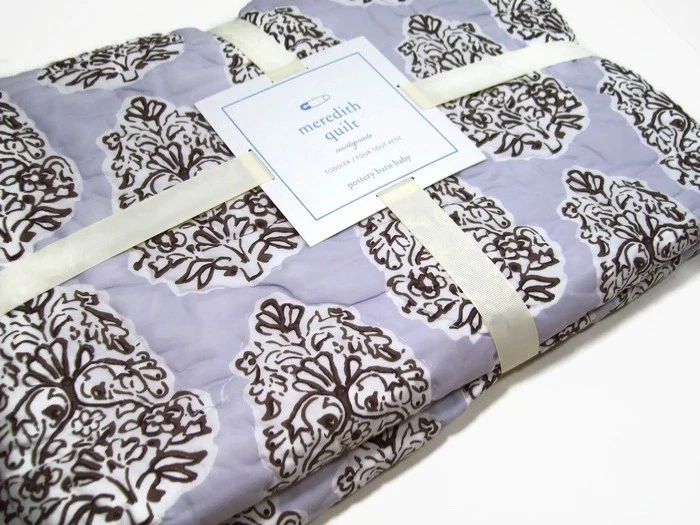 Edredón Pottery Barn Kids lavanda púrpura Meredith cachemira bebé niño pequeño nuevo Foto 2 de 4