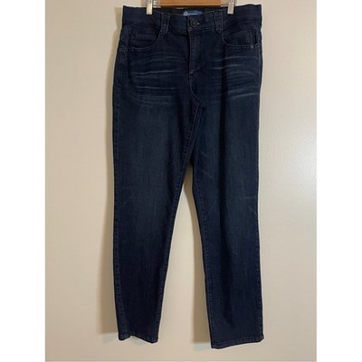 Democracy Jeans Womens 12 Blue Dark Wash Ab Solution Straight Classic Normcore