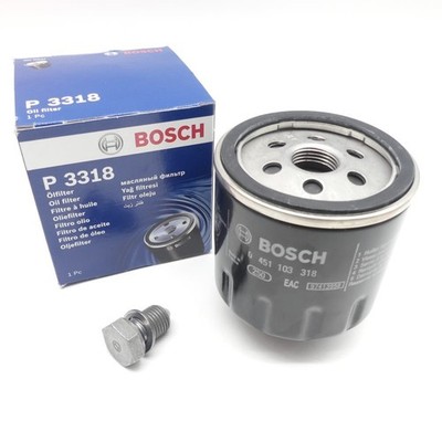 BOSCH 0451103318 Ölfilter + Ölablassschraube mit Dichtring passend für Golf 1,6