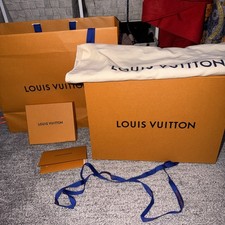 Authentic Louis Vuitton Empty Orange Magnetic Box 12 x 10"x 5" Ribbon, Dust bag