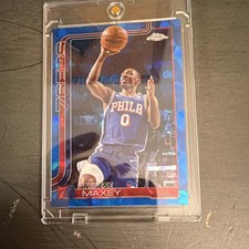 Topps 2025-26 Chrome Sapphire Tyrese Maxey #185 Philadelphia 76ers Basketball