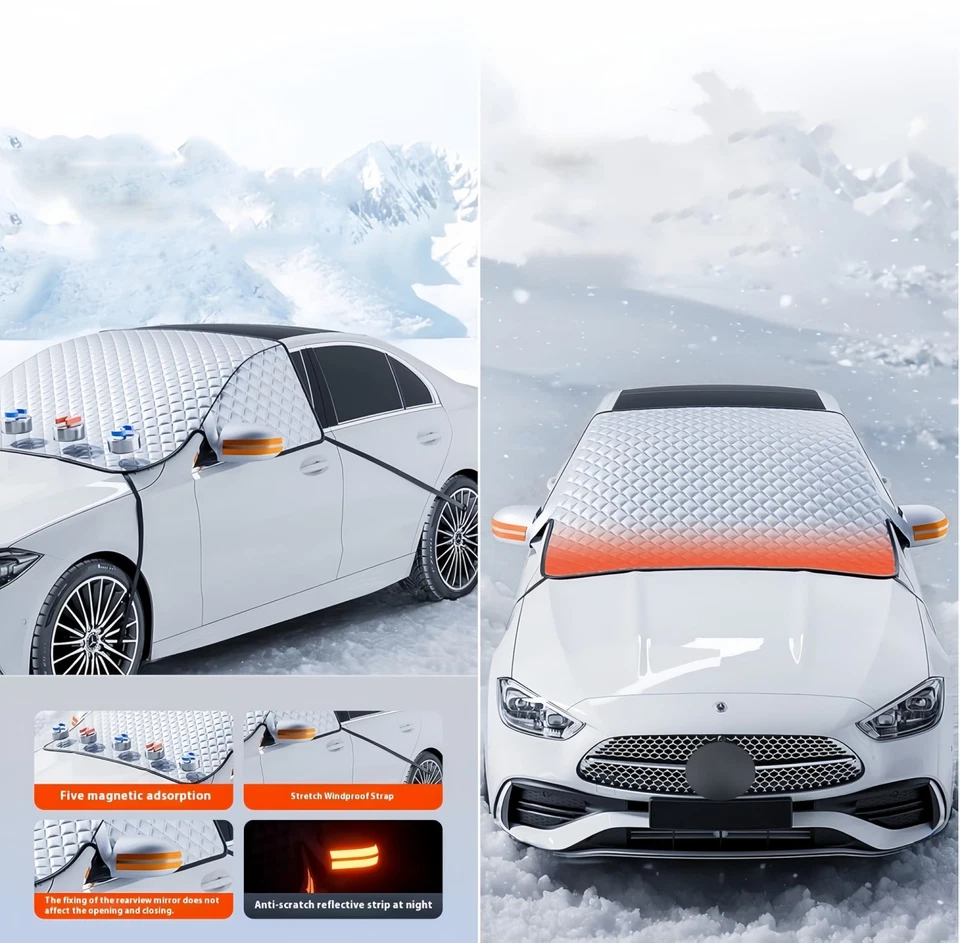 Winter Car Windshield Cover Front Window Cover for Ice and Snow Frost Protector Foto 3 de 4