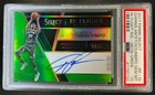 2017-18 Select Giannis Antetokounmpo In Flight Neon Green Auto #/35 PSA 10