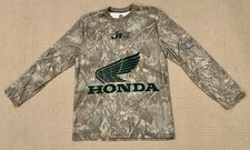 New Honda JT Racing Long Sleeve Shirt Men Size Large Jersey Oak Camo Green/Tan