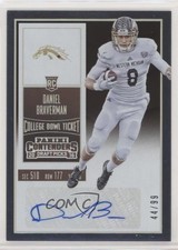 2016 Contenders Draft Picks College Bowl Ticket 44/99 Daniel Braverman Auto 0s3