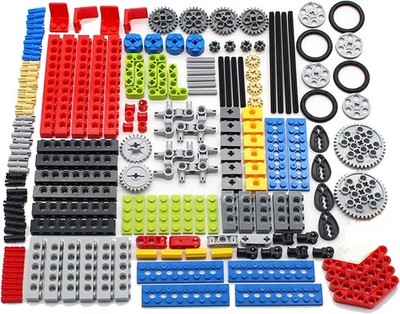 Versatile 182PCS Building Block Set - Gears, Axles & Connectors for DIY Projects