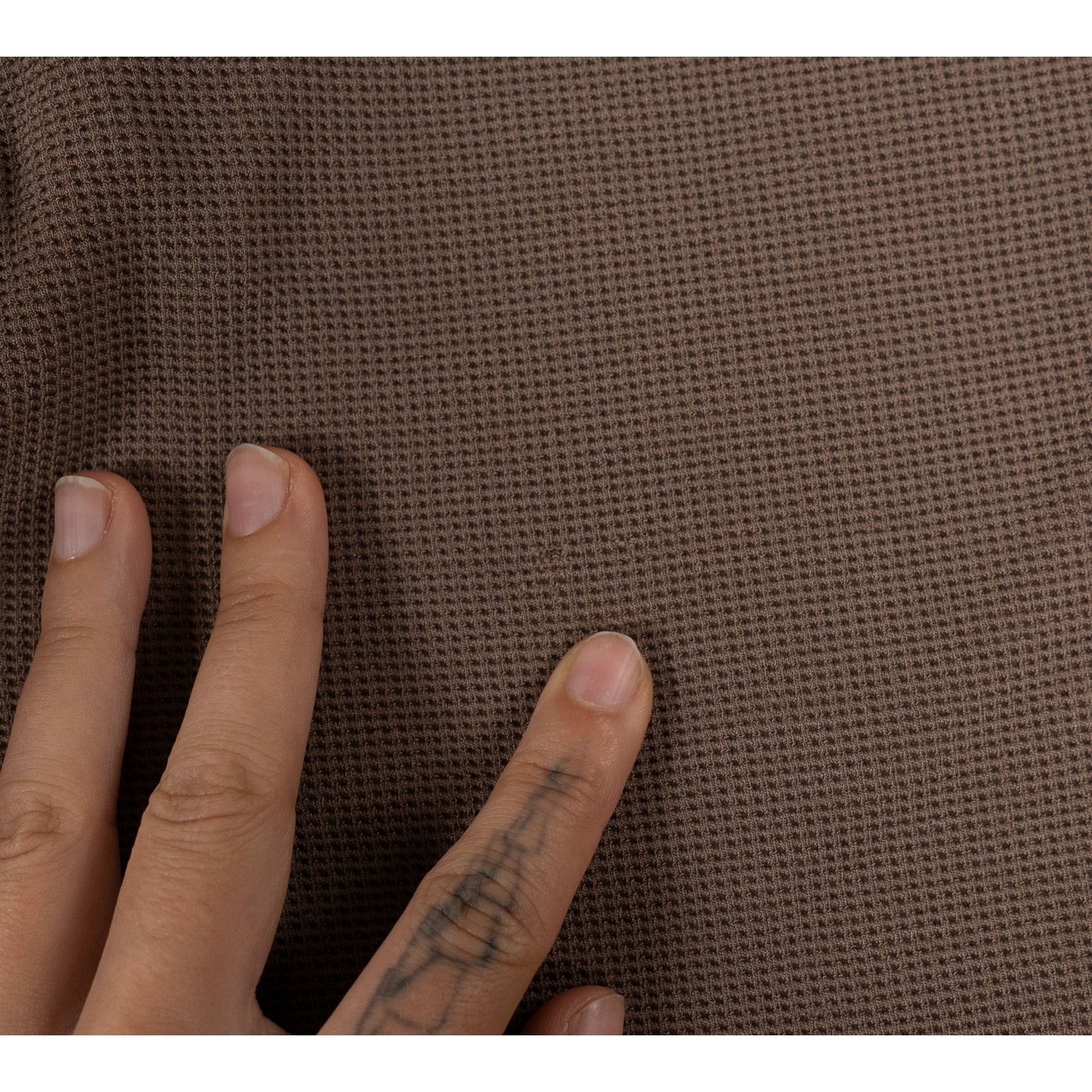 Alo Yoga Womens Waffle Knit Straight Leg Sweatpants Brown Small image 3
