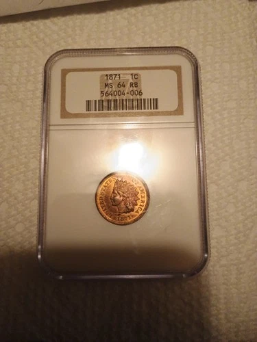 1871 Indian head cent MS 64 Red and brown uncirculated Sweet.