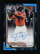 2024 Bowman Chrome Prospect Blue RayWave Refractor 120/150 Lisbel Diaz Auto sc8