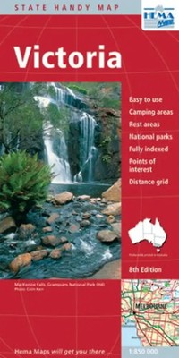 Victoria State Handy Map 1 : 850 000: Easy to use. Camping areas. Rest areas. Na