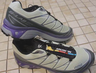 SALOMON  XT-6 S- LAB SOFT GROUND UNISEX SIZE  9 M MEN  IN LT GREEN/PURPLE 492136