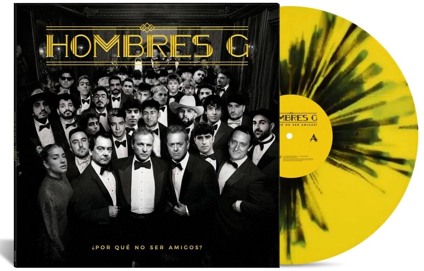 Hombres G Por Que No Ser Amigos? - Ltd Yellow & Black Splatter (Vinyl LP)