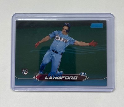 2024 Topps Stadium Club Wyatt Langford #30 Blue Foil /50 Rookie Texas Rangers