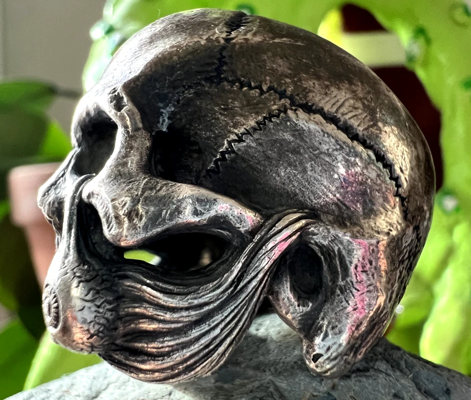 ANILLO MOTOCICLISTA CALAVERA ENORME Hombre Memento Mori PLATA ESTERLINA 47g Talla 6.75 (7) Foto 4 de 4