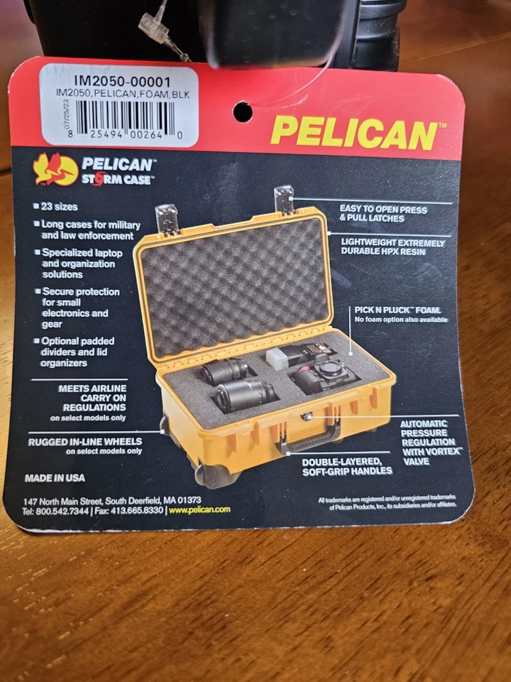 Black Pelican iM2050 Storm Case with Pick N Pluck Foam For Camera, Firearm, Etc. - Image 4 of 4