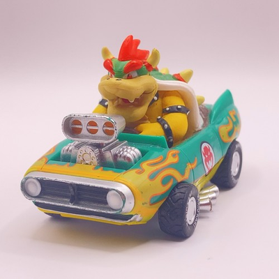 #ad Bowser Mario Kart Super Mario Bros Pull Back Car Toy Mini Figure Japan D2 $34.36