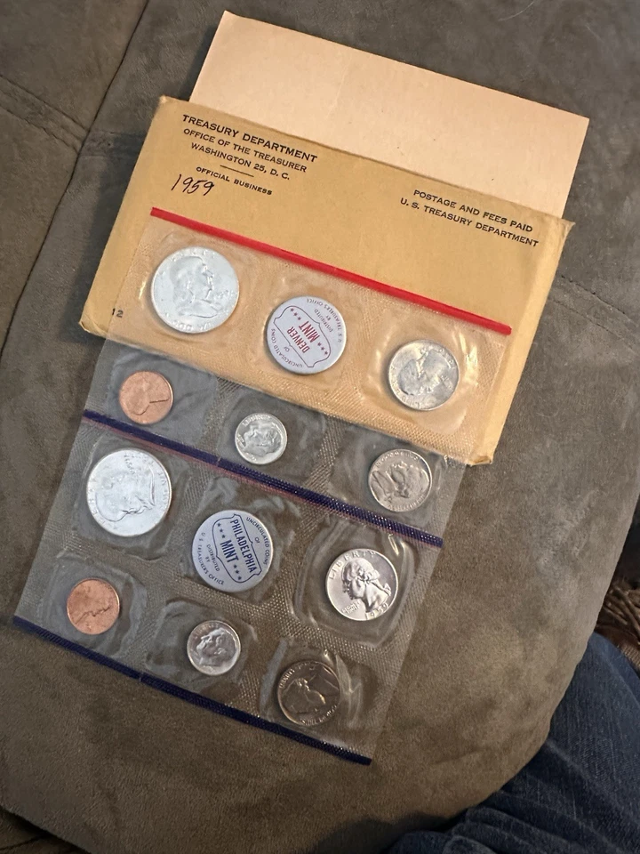 Estados Unidos 1959 sin circular Juego Como Nuevo P&D 90% Plata Como Nuevo - 10 Monedas (Bajo Mntg.) Foto 3 de 4