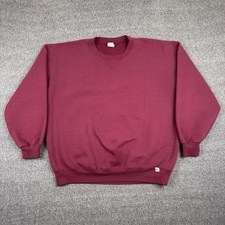 Vintage Russell Athletic Blank Sweatshirt Mens XXL Red Pullover Crewneck 90s USA