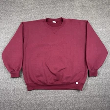 Vintage Russell Athletic Blank Sweatshirt Mens XXL Red Pullover Crewneck 90s USA