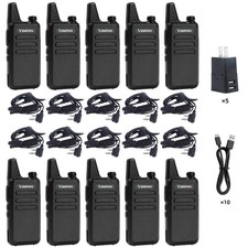Rechargeable Walkie Talkies for Adults 22 FRS Channels with Earpieces Long Ra...