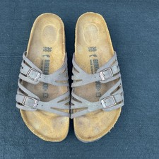 Birkenstock Granada Sandals Womens Size 7/38 Tobacco Oiled Leather Soft Footbed