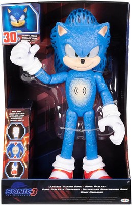 Sonic Hedgehog Ultimate 3 Talking Sonic Figure 30+ Phrases,Lights and Sounds
