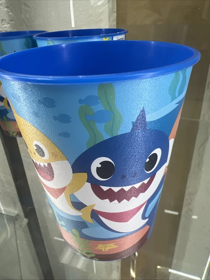 4 Pack Lot Baby Shark Designware 16oz Party Cups Plastic Favor Stadium Keepsake - Image 2 of 4