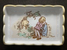 CLASSIC WINNIE THE POOH WALT DISNEY CHARPENTE CERAMIC NURSERY TRAY RARE VINTAGE