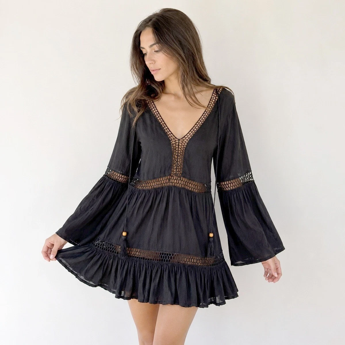 forever 21 crochet mini dress Striped Crochet Mini Dress