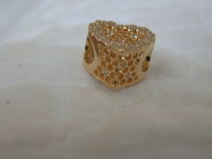 Lote: Genuino PANDORA 18K Oro Brillo grandes Nido de Abeja Encaje alineados  encanto - 768749CO1 | eBay
