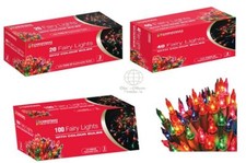 CLEAR / MULTI COLOUR FAIRY LIGHTS BULBS CHRISTMAS XMAS PARTY DECORATION STRINGS